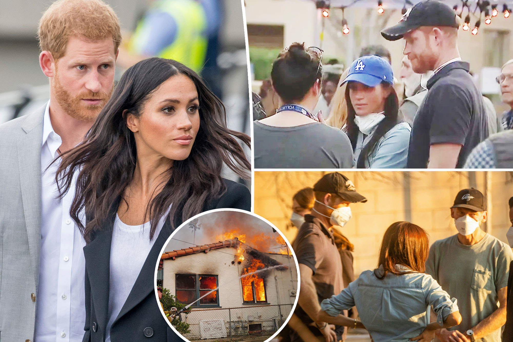 Harry e Meghan Markle in prima linea per aiutare le vittime degli incendi di Los Angeles aprendo la loro casa di Montecito agli sfollati