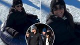 Meghan Markle si diverte sulla neve: il tubing assistita da Prince Harry